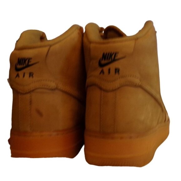 Nike Air Force 1 High Top Sneakers Men's Size 7.5 Women's size 9 Wheat Leather - Picture 4 of 7